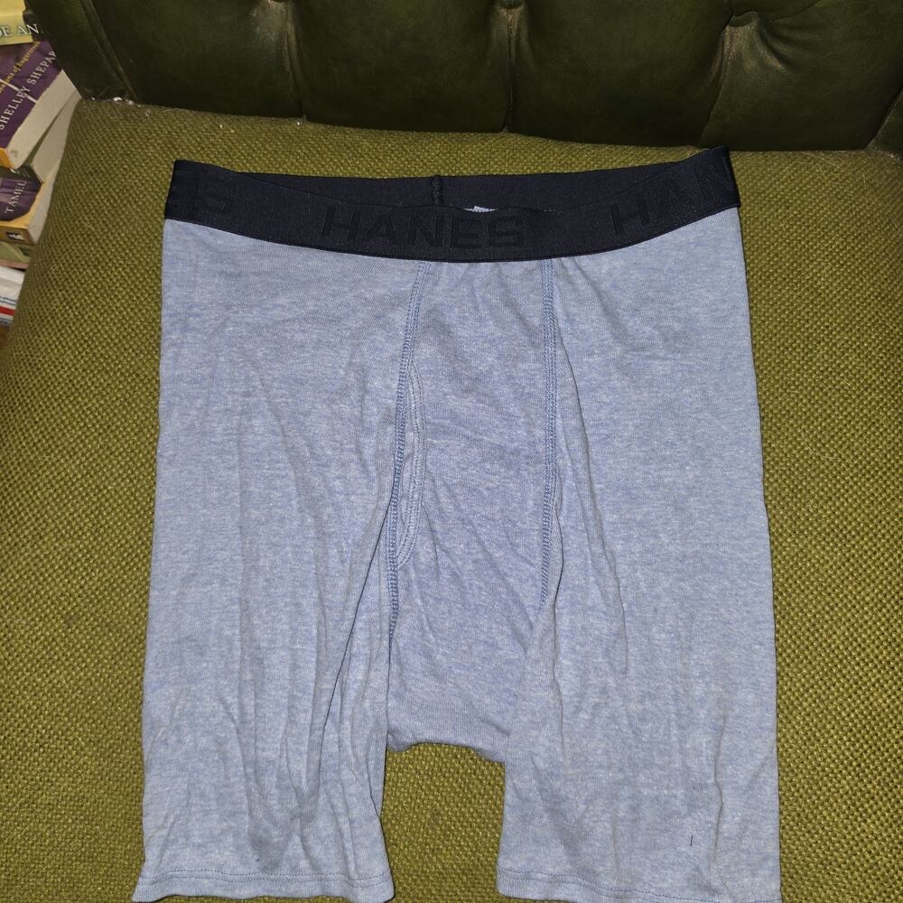 Hanes Boxer Brief Single Pair Blue Medium NWOT